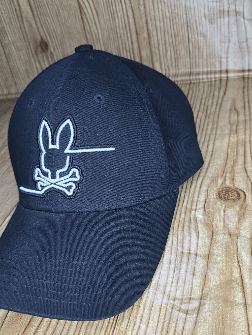 Men's Psycho Bunny Black Baseball Cap - Picture 3 of 9